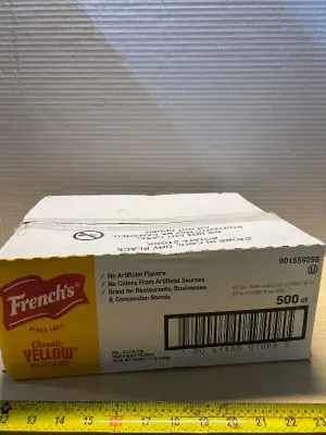 French’s mustard packets (500ct)(3/14/26)