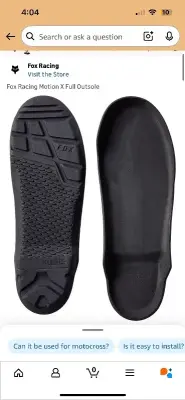 Fox racing motion X full outsole
