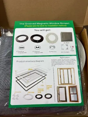 Magnetic window screen