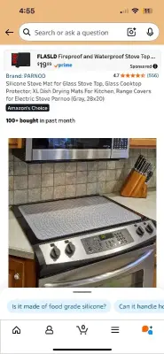 Kitchen silicone stove top cover