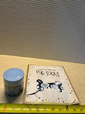 Anti slip dog socks and dog eye wipes