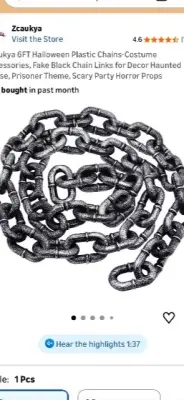 4 piece Halloween chain decorations