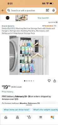 5 piece washing machine storage rack