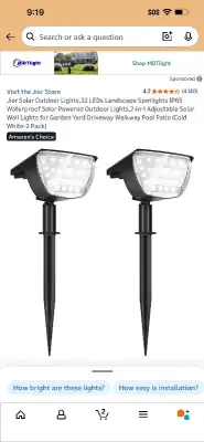 solar powered outside lights