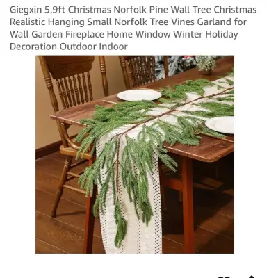 5.9ft pine tree garland