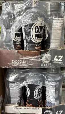 (2) 2 core power chocolate exp:05/26 and 05/26