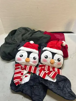 velvet smock and poncho , 2 small stockings