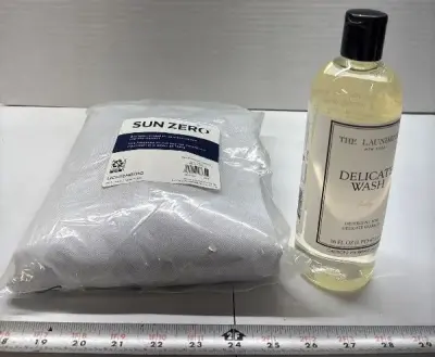 Laundry detergent & 40”x95” curtain panel