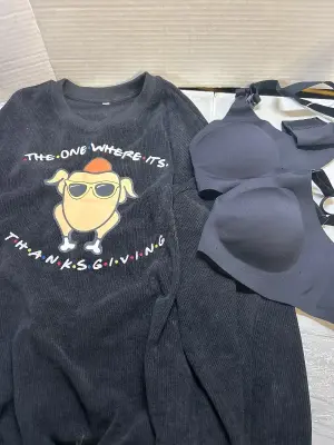 medium sweater and 2 bras