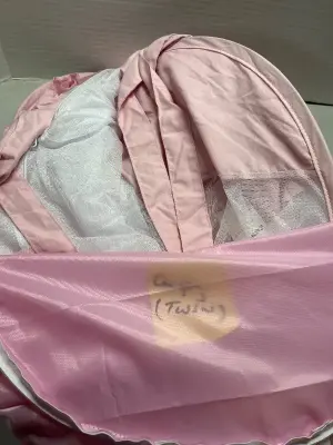 pink canopy for a twin sized bed