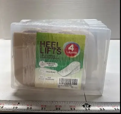 4pk size L gel heel lifts