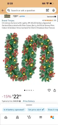 christmas garland with lights