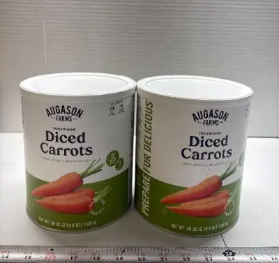 (2) 2LB Dehydrated diced carrots exp:09/50