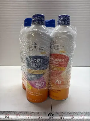 2 50SPF and 2 70SPF sunscreen