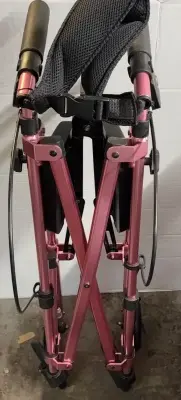 Space saving folding walker