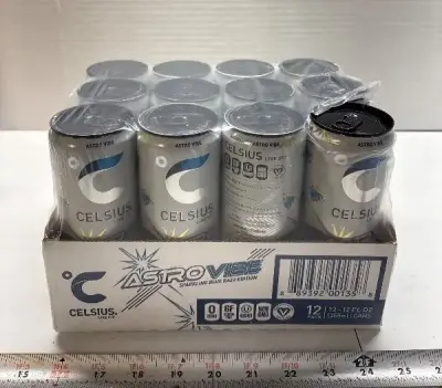 12pk Celsius sparkling blue raspberry exp:01/27