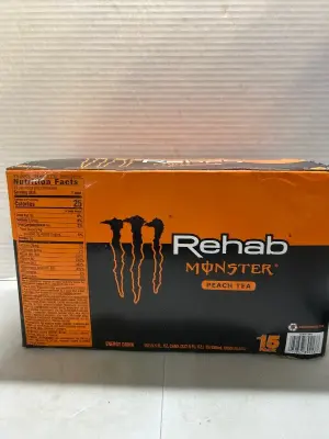 15 pack of monster rehab peach tea flavor