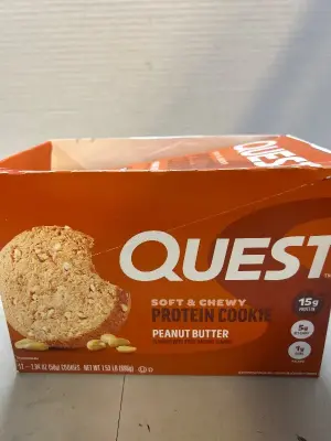 12 pack of quest soft and chewy peanut butter protein cookie BB 11/19/25