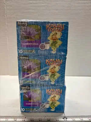 (3) 10pk Kauai coffee kcups exp:03/27