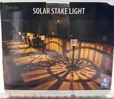8pk solar stake lights
