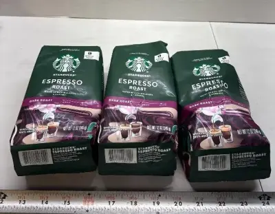 3 Starbucks espresso roast beans exp:01/26