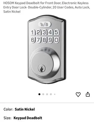 Keypad deadbolt