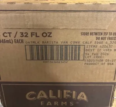 6ct oatmilk exp:02/26