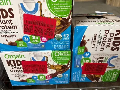 (3) 12pk Orgain kids plant protein chocolate exp:02/26
