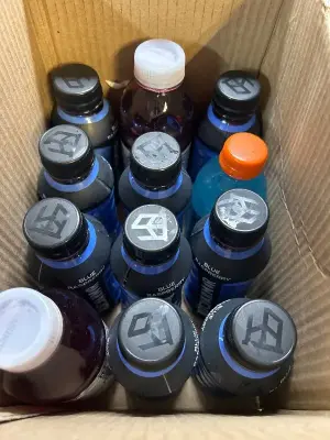 9 body armor  2 vitamin water and 1 gatorade