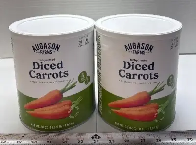 (2) 2LB dehydrated diced carrots exp:09/50
