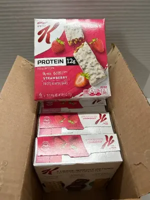 6 6 packs of kellogs strawberry protein bars BB 02/18/26