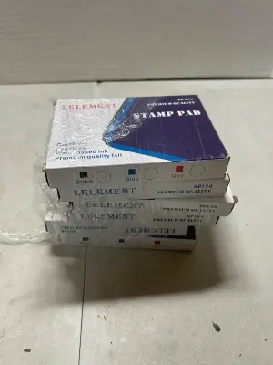 6 black stamp pads