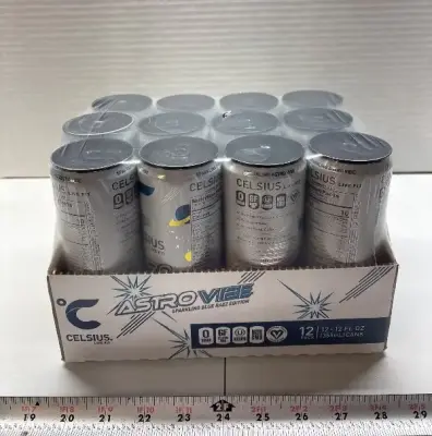 12pk Celsius Sparkling Blue razz exp:01/27