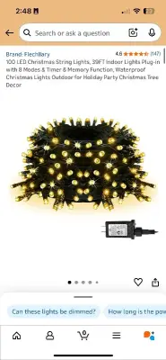 White Christmas lights (100ct)(8pks)