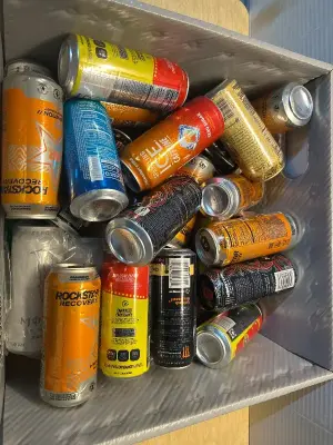 Box of various energy drinks (09/2026)