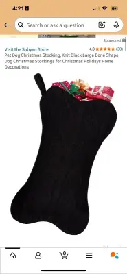 Dog Christmas stockings (4ct)