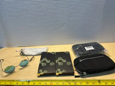Sunglasses, 16 Pro Max phone cases(2) and travel wallets (2)