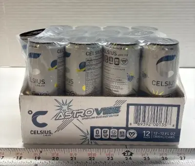 12pk Celsius sparkling blue razz exp:01/27