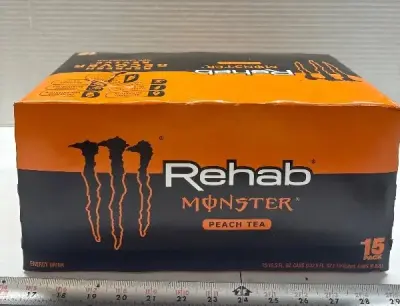 15pk Rehab Monster peach tea