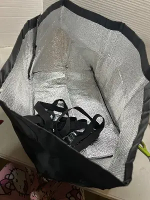 insulated tote and straps