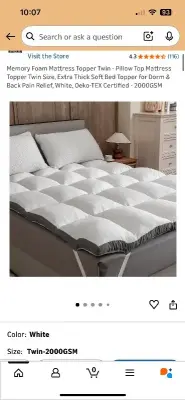 King size mattress topper