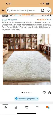 Area rug unknown size