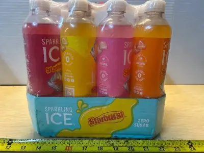 Starburst sparkling ice drinks zero sugar (12ct)(03/2025)