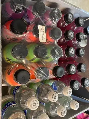 Tote of assorted drinks(all indate) ( see description)