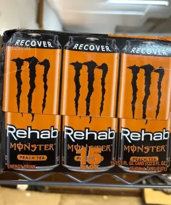 15 pack monster rehab peach tea flavor