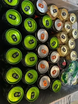 Box of assorted monster drinks (coffee/zero sugar/orange dreamsicle)