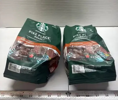 (2) Starbucks pike place roast exp:03/26