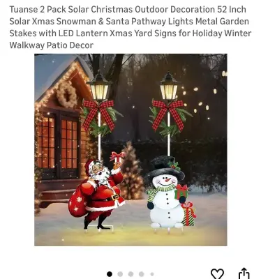 2pk solar Christmas decor