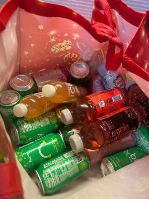 Bag of assorted drinks ( out of date)