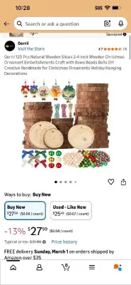 christmas ornament craft 120 pc